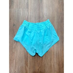 OFFLINE by Aerie Real Good Low Rise Smocked Athletic Shorts Turquoise Blue XS